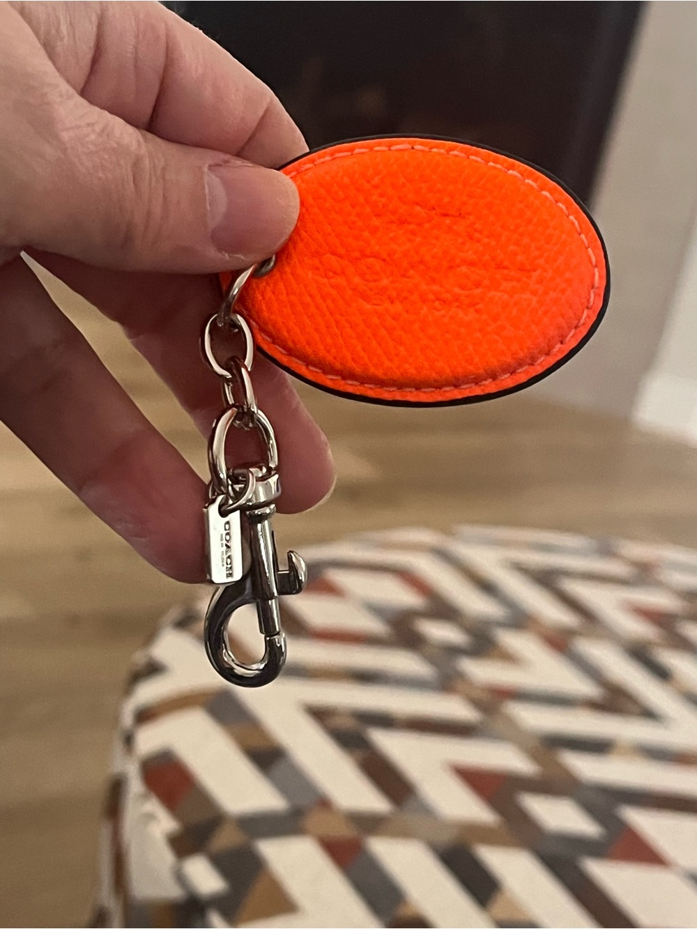 Coach Orange Neon Purse Charm